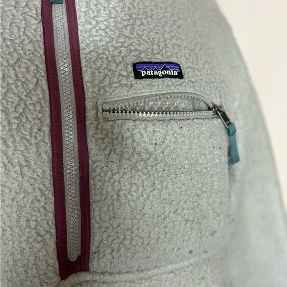 Patagonia Gray Fleece with Burgundy Accents - Picture 6 of 12